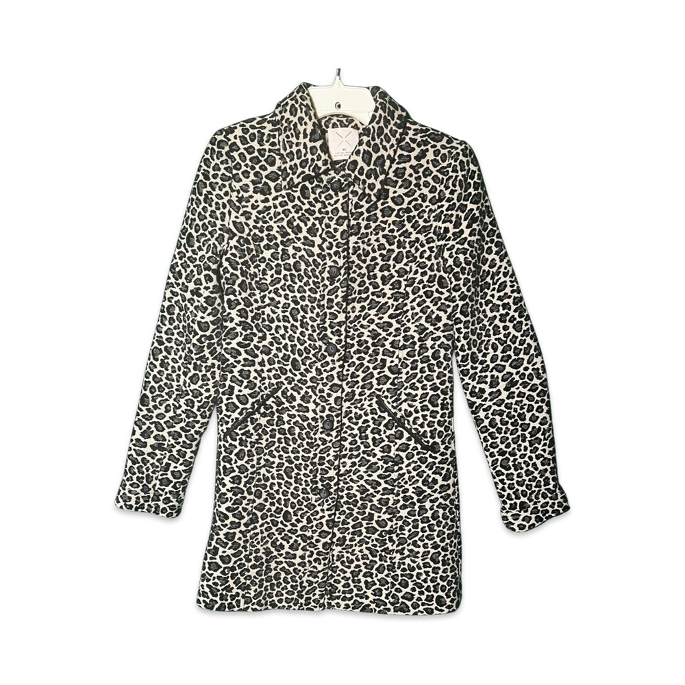 Urban Outfitters Leopard Print Pea Coat